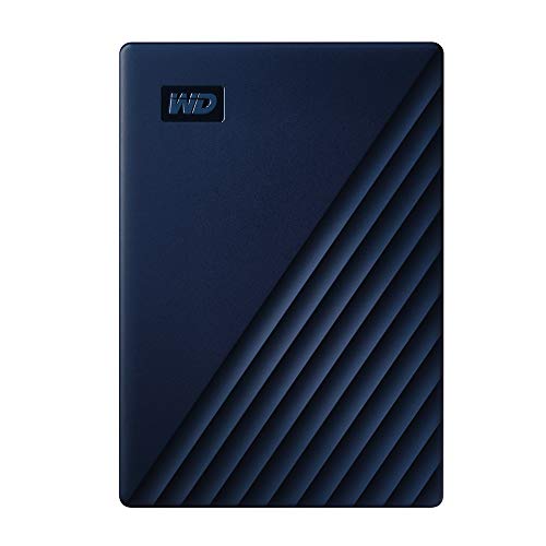 WD My Passport for Mac externe Festplatte 2 TB (mobiler Speicher, USB-C-fähig, herunterladbare Software, Passwortschutz, Mac kompatibel, einfach einzusetzen) mitternachtsblau von WD