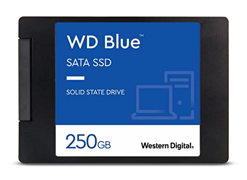 WD Blue 250GB interne SSD Festplatte. SATA 6 Gbit/s 2,5 Zoll (7mm). Optimiert für Multitasking und ressourcenintensive Anwendungen. WDS250G1B0A von Western Digital