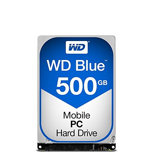 WD Blue 500 GB interne mobile Festplatte (9,5 mm Höhe 5400rpm SATA 6Gb/s 8MB Cache 6,4 cm 2,5 Zoll) RoHS compliant intern von Western Digital