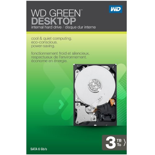 WD Green Desktop Interne Desktop-Festplatte (6,0 GB/s 3,5 Zoll / 8,9 cm) 3 TB von Western Digital