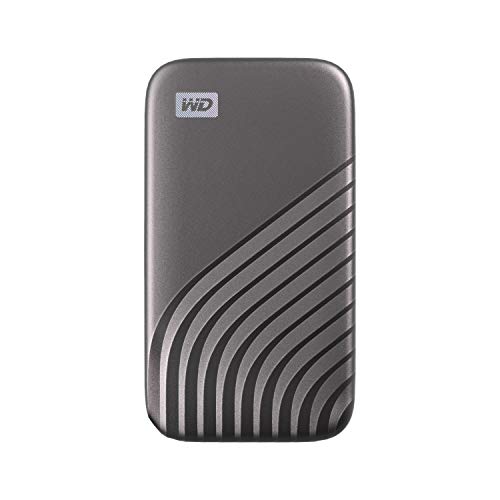 WD My Passport SSD 1 TB mobiler SSD Speicher (NVMe-Technologie, USB-C und USB 3.2 Gen-2 kompatibel, Lesen 1050 MB/s, Schreiben 1000 MB/s) Space-Grau von WD