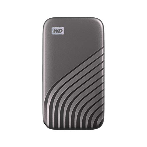 WD My Passport SSD 1 TB mobiler SSD Speicher (NVMe-Technologie, USB-C und USB 3.2 Gen-2 kompatibel, Lesen 1050 MB/s, Schreiben 1000 MB/s) Space-Grau von Western Digital