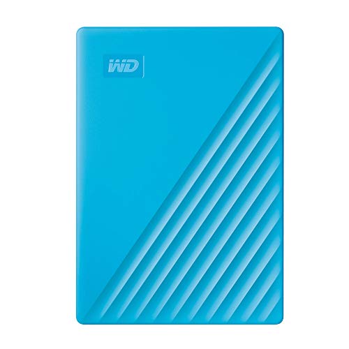 WD My Passport externe Festplatte 4 TB (mobiler Speicher, schlankes Design, herunterladbare Software, automatische Backups, Passwortschutz) Blau - auch kompatibel mit PC, Xbox und PS4 von Western Digital