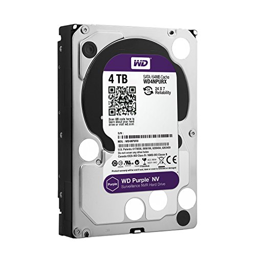 WD Purple 4 TB Festplatte für Videoüberwachung - Intellipower SATA 6 Gb/s 64MB Cache 3.5 Inch - WD40PURX von Western Digital