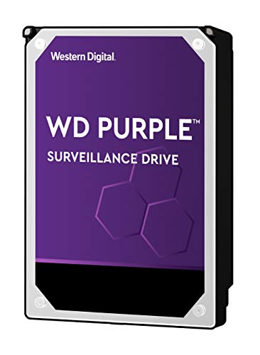 WD Purple interne Festplatte 10 TB (3,5 Zoll, Festplatte für Überwachungskamera, 7200U/min, 360 TB/Jahr Workloads, SATA 6Gb/s, für Dauerbetrieb) violett von Western Digital