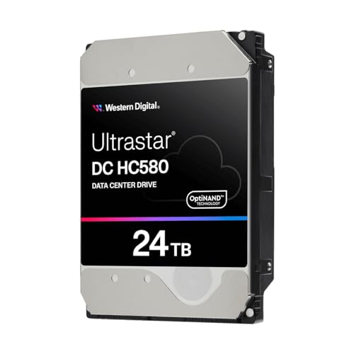 WD Ultrastar DC HC580 WUH722424ALE6L4 - Festplatte - 24 TB - intern - 3.5" (8.9 cm) - SATA 6Gb/s - 7200 RPM - Puffer: 512 MB von Western Digital