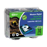 Western Digital Raptor 74GB, 8MB Cache festplatte intern Serial ATA 10.000 upm 8,9 cm (3,5 Zoll) Retail von Western Digital