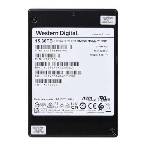 Western Digital WD 2.5" SSD Ultrastar SN650 15.36TB (PCIe 4.0/NVMe)(Di) von Western Digital