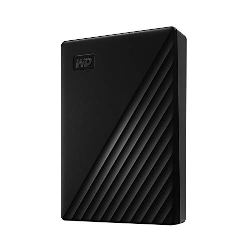 WD My Passport externe Festplatte 5 TB (mobiler Speicher, schlankes Design, herunterladbare Software, automatische Backups, Passwortschutz) Schwarz - auch kompatibel mit PC, Xbox und PS4 von Western Digital