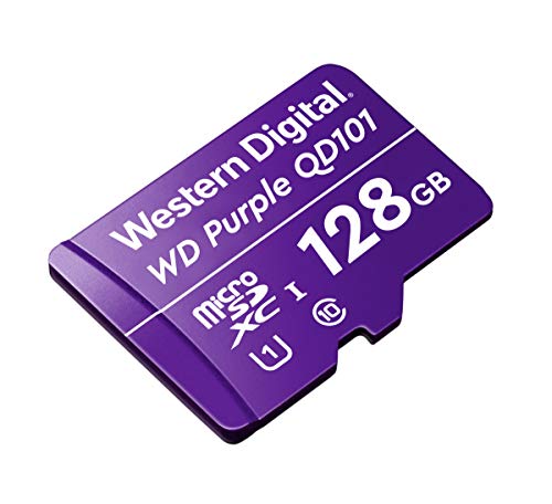 Western Digital WD Purple SC QD101 128GB Smart Video Surveillance microSDXC Card, Ultra Endurance Up to 64 TBW von Western Digital