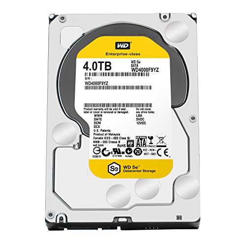 Western Digital WD4000F9YZ interne Festplatte 4TB (8,9 cm (3,5 Zoll), 7200rpm, 64MB RAID, 8MB, SATA) von WD