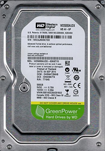 wd5000audx-63h9ty0 DCM: dhrnht2mhb wcc4j Western Digital 500 GB von Western Digital