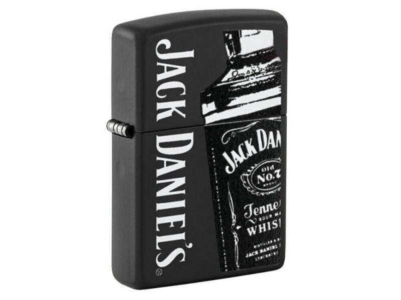 Westernlifestyle Feuerzeug Jack Daniel's Black Matte Color Image in Zippobox von Westernlifestyle