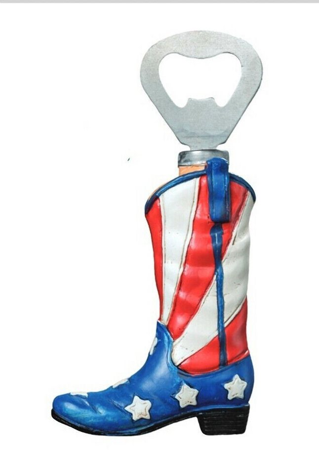 Westernlifestyle Flaschenöffner Farbenfroher Cowboystiefel mit Flaschenöffner Flagge USA Western von Westernlifestyle