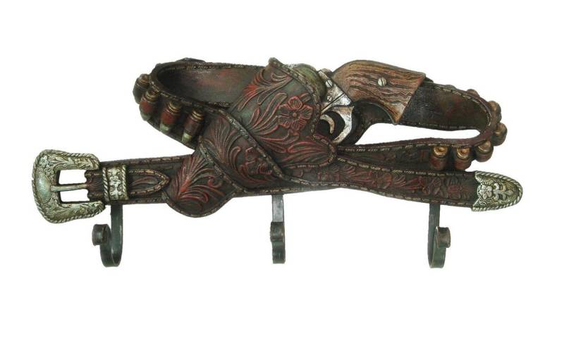 Westernlifestyle Garderobenhaken 3er Kleiderhaken Garderobehaken Wandhaken Westernholster von Westernlifestyle