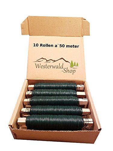 10 Rollen Wickeldraht Grün Blumendraht Bindedraht a` 100g 10 Rollen Wickeldraht Grün Blumendraht Bindedraht a` 100g von Westerwald-Shop
