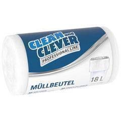 Clean and Clever 250 Beutel Müllbeutel Professional Line 18l weiß PRO 73 Müllbeutel Polybeutel Müllsack Polysack Sammelkorb Abfallsack Abfallbeutel Mülltüte Tüte Beutel Bag Sack Säcke Abfalltüte von Westerwald-Shop