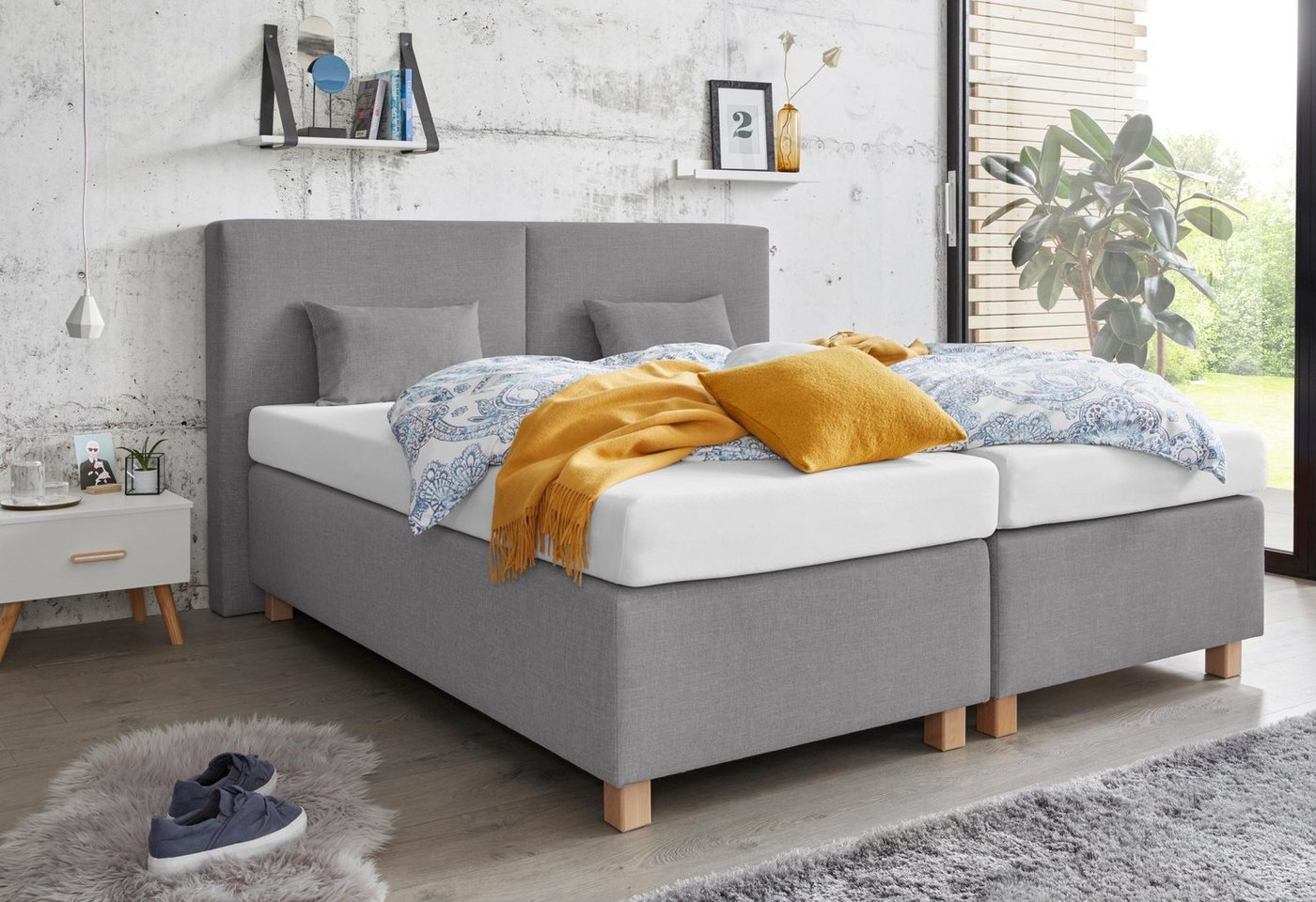 Westfalia Schlafkomfort Boxspringbett, mit Zierkissen von Westfalia Schlafkomfort