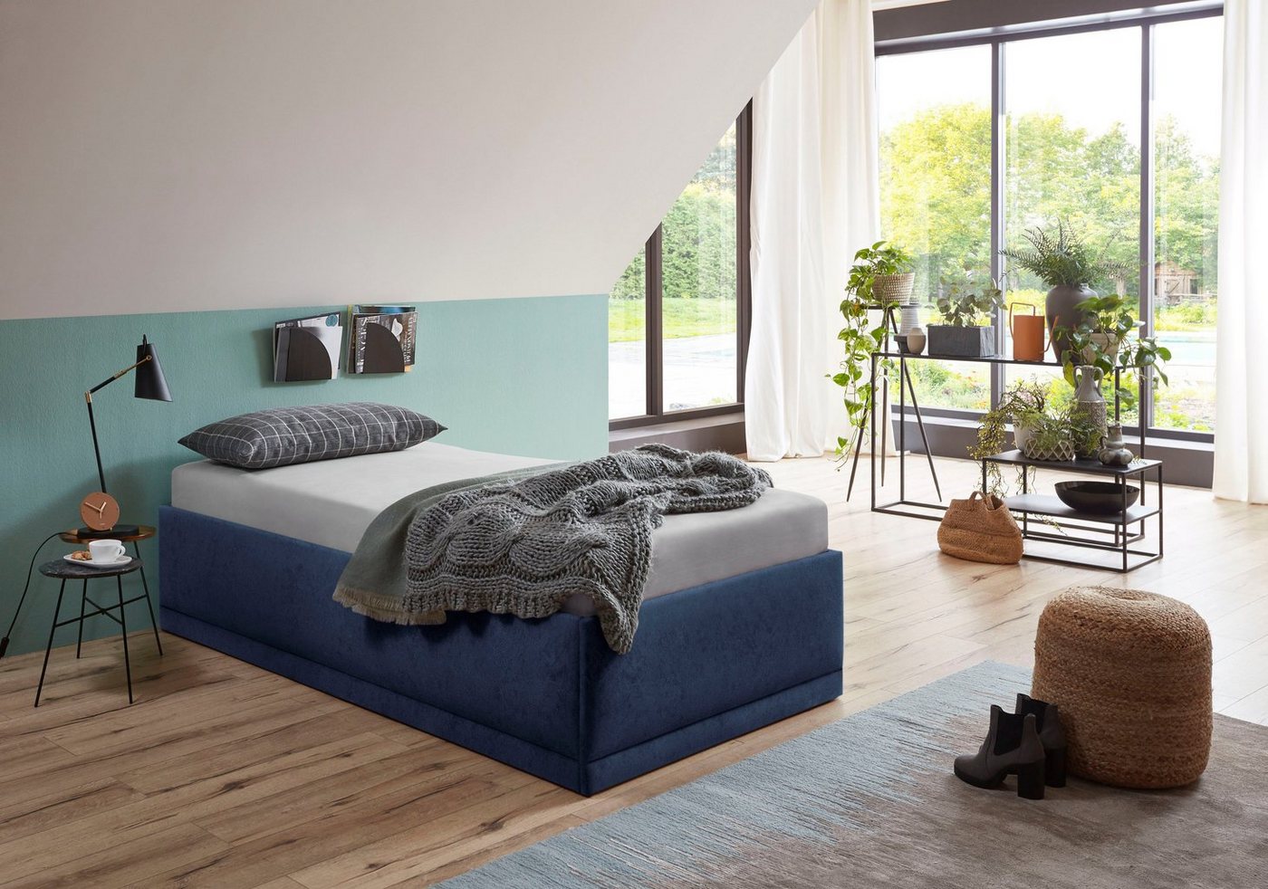 Westfalia Schlafkomfort Polsterbett Texel, Komforthöhe mit Zierkissen, Bettkasten bei Ausführung mit Matratze Westfalia Schlafkomfort Polsterbett Texel, Komforthöhe mit Zierkissen, Bettkasten bei Ausführung mit Matratze von Westfalia Schlafkomfort