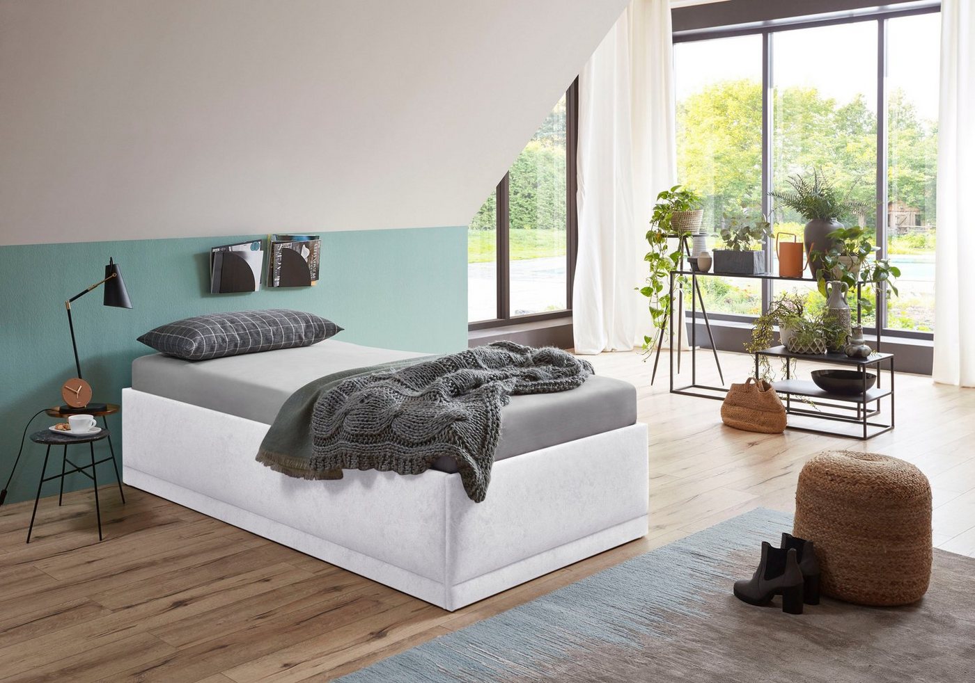 Westfalia Schlafkomfort Polsterbett Texel, Standardhöhe mit Zierkissen, Bettkasten bei Ausführung mit Matratze Westfalia Schlafkomfort Polsterbett Texel, Standardhöhe mit Zierkissen, Bettkasten bei Ausführung mit Matratze von Westfalia Schlafkomfort