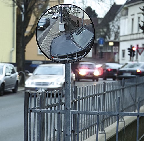 Sicherheitsspiegel Verkehrs- und Überwachunsspiegel 36 cm konvexes Spiegelglas von Westfalia