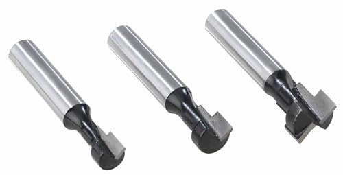 Westfalia Nutfräser Set 3-teilig - Optimal zum Fräsen von Nuten | Ø 8 mm Fräser | Einsatz für Oberfräse |T-Nutfräser mit genaue Messerergebnis mit 8mm Schaft von Westfalia
