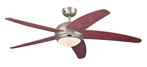 132 cm Deckenventilator Bendan 72564 mit Einzelleuchte und fünf Flügeln, Ausführung in dunklem Zinn mit Opalmilchglas 132 cm Deckenventilator Bendan 72564 mit Einzelleuchte und fünf Flügeln, Ausführung in dunklem Zinn mit Opalmilchglas von Westinghouse