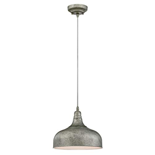 Westinghouse Lighting 6330140 A++ to E, Einflammige Pendelleuchte, Ausführung mit Metallschirm, Glas, Antik-stahl, 30 x 30 x 159 cm von Westinghouse Lighting