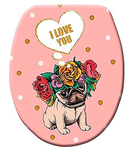 WC Sitz Motsie | mit putzigem Mops-Motiv | Easy-Close-Absenkautomatik | Bruchstabil und Qualitativ hochwertig gefertigt WC Sitz Motsie | mit putzigem Mops-Motiv | Easy-Close-Absenkautomatik | Bruchstabil und Qualitativ hochwertig gefertigt von Westinghouse