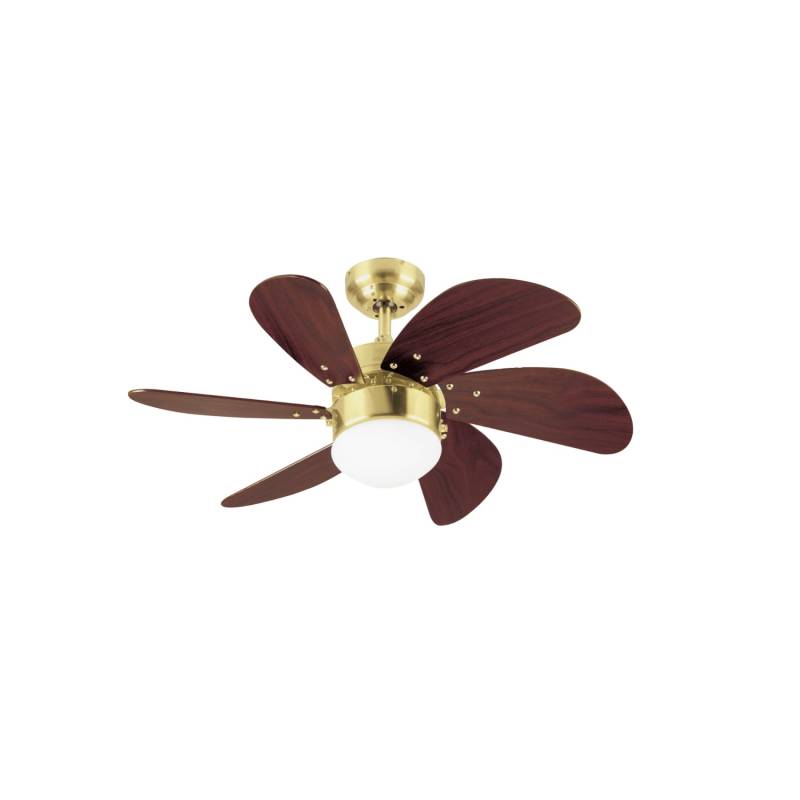 WESTINGHOUSE Deckenventilator Turbo Swirl Messing 76 cm mit Beleuchtung und Zugketten von Westinghouse