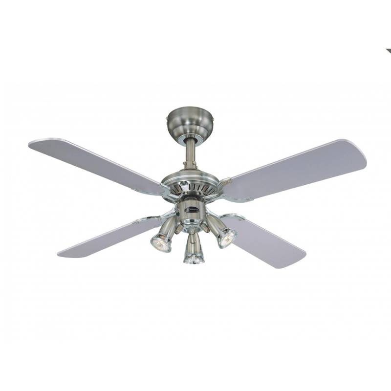 WESTINGHOUSE Westinghouse Deckenventilator Princess Euro 105 cm Zinn mit Beleuchtung und Zugketten von Westinghouse