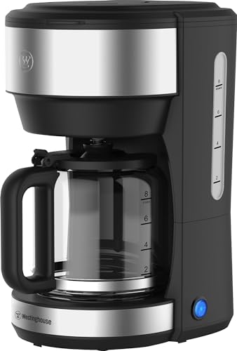 Westinghouse Kaffeemaschine Basic-Serie, Filterkaffeemaschine für bis zu 10 Tassen, Permanentfilter, Glaskanne, Tropfschutzsystem, Warmhaltefunktion bis zu 30 Minuten, Wasserstandsanzeige, silber Westinghouse Kaffeemaschine Basic-Serie, Filterkaffeemaschine für bis zu 10 Tassen, Permanentfilter, Glaskanne, Tropfschutzsystem, Warmhaltefunktion bis zu 30 Minuten, Wasserstandsanzeige, silber von Westinghouse
