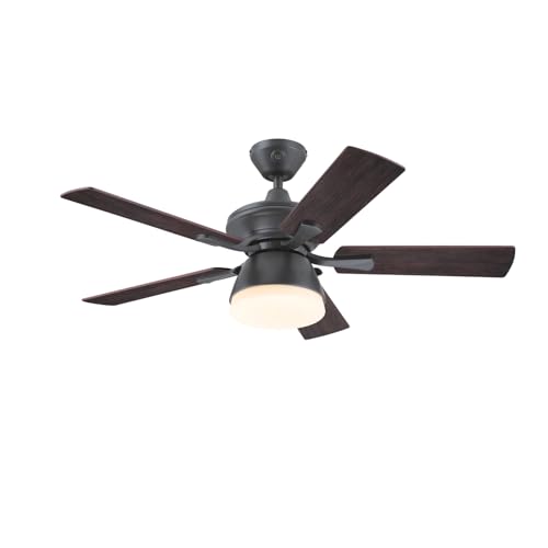 Westinghouse Lighting 7316240, traditioneller 105 cm Deckenventilator Nevada Eisen für den Innen- und Außenbereich, Leuchte mit Opalmilchglas Westinghouse Lighting 7316240, traditioneller 105 cm Deckenventilator Nevada Eisen für den Innen- und Außenbereich, Leuchte mit Opalmilchglas von Westinghouse