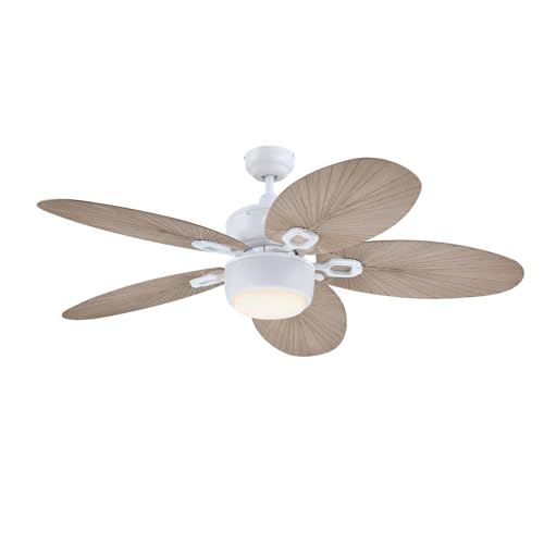 Westinghouse Lighting 7316440, traditioneller 132 cm Deckenventilator Oasis Mattweiß für den Innen- und Außenbereich, Leuchte mit Opalmilchglas, Matt Weiss Westinghouse Lighting 7316440, traditioneller 132 cm Deckenventilator Oasis Mattweiß für den Innen- und Außenbereich, Leuchte mit Opalmilchglas, Matt Weiss von Westinghouse