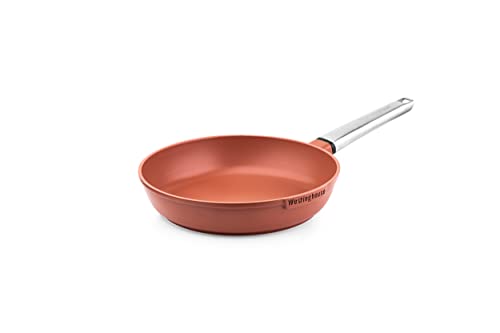 Westinghouse PERFORMANCE SERIES Bratpfanne, Beschichtete Pfanne 24 cm Induktion, Für alle Herdarten, Non Stick Frying Pan mit Cool-Touch Edelstahl-Griff, Ofenfest & Spülmaschinenfest, Rotbraun von Westinghouse