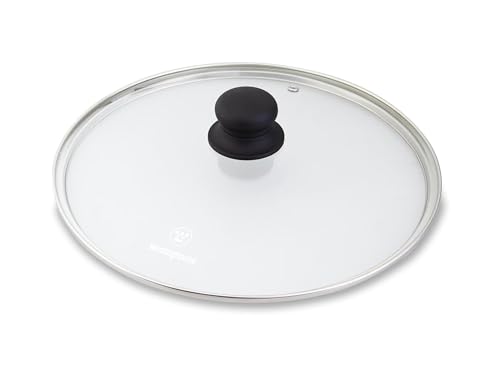 Westinghouse Pfannendeckel Ø 28 cm, Robustes Hartglas für modernes Sichtkochen, Mit Dampföffnung und stoßfestem Rand, Hitzeresistent und spülmaschinengeeignet von Westinghouse