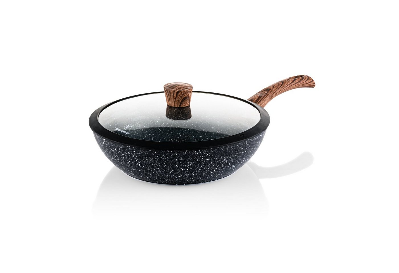 Westinghouse Wok Wood Marble, Aluminium, Induktionsgeeignet,Ergonomischer Griff,Spülmaschinenfest von Westinghouse