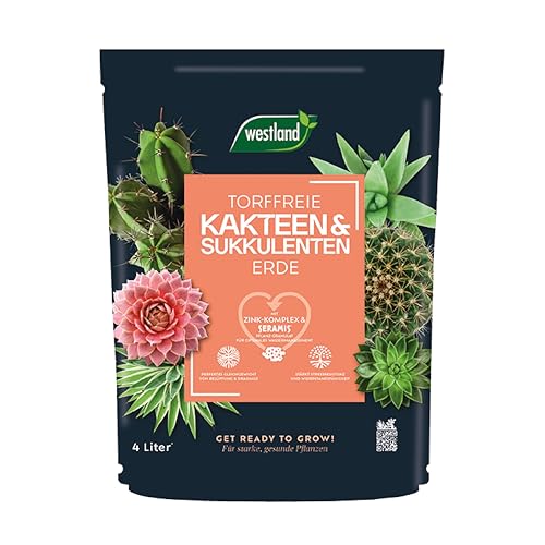 Westland Kakteen & Sukkulenten Erde, 4 l – Kakteenerde für gesunde Pflanzen, Erde mit Tongranulat zur optimalen Wasser- und Nährstoffverteilung Westland Kakteen & Sukkulenten Erde, 4 l – Kakteenerde für gesunde Pflanzen, Erde mit Tongranulat zur optimalen Wasser- und Nährstoffverteilung von Westland