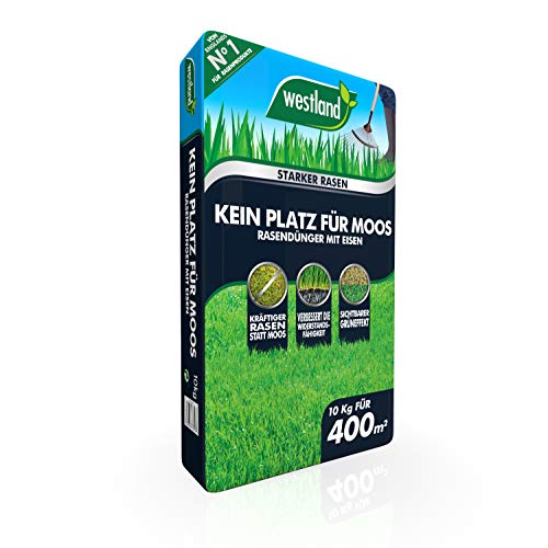Westland Kein Platz für Moos 733537, Rasendünger mit Eisen, Für moosbelastete Flächen, Granulat, Dunkelbraun, 10 kg für 400m² Westland Kein Platz für Moos 733537, Rasendünger mit Eisen, Für moosbelastete Flächen, Granulat, Dunkelbraun, 10 kg für 400m² von Westland