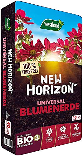 Westland New Horizon Universal Blumenerde, 40 l – nachhaltige Bio-Erde für eine optimale Wasser- und Nährstoffversorgung, torffrei von Westland
