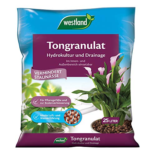 Westland Tongranulat, 25 l – Pflanzgranulat ideal für Hydrokultur, Drainage Substrat ohne chemische Zusätze, für Innen- und Außenbereich von Westland