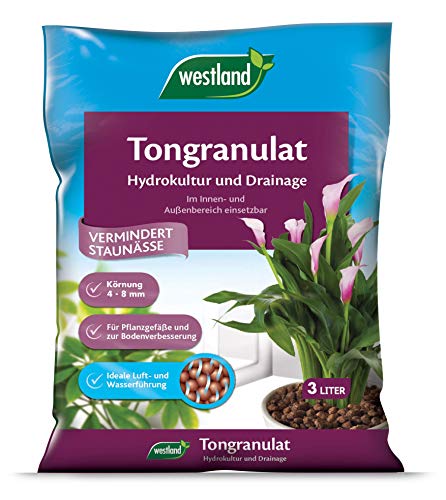 Westland Tongranulat, 3 l – Pflanzgranulat ideal für Hydrokultur, Drainage Substrat ohne chemische Zusätze, für Innen- und Außenbereich von Westland