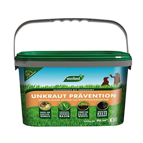 Westland Rasendünger Unkrautprävention 4,8 kg – Natürlicher Lawn Food für bis zu 96 m², beugt Unkraut wirksam vor & fördert sattgrünes Wachstum, nitratfrei, ganzjährig einsetzbar Westland Rasendünger Unkrautprävention 4,8 kg – Natürlicher Lawn Food für bis zu 96 m², beugt Unkraut wirksam vor & fördert sattgrünes Wachstum, nitratfrei, ganzjährig einsetzbar von Westland