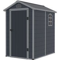 Kunststoff Gerätehaus Universo l Anthrazit 134x192x204 cm - Westmann von Westmann