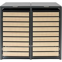 Metall Mülltonnenbox, Mülltonnenverkleidung für 2 Mülltonnen, 240 l anthrazit 132 x 80 x 116 cm (b x t x h) - Westmann Metall Mülltonnenbox, Mülltonnenverkleidung für 2 Mülltonnen, 240 l anthrazit 132 x 80 x 116 cm (b x t x h) - Westmann von Westmann