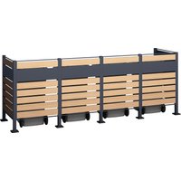 WESTMANN Mülltonnenbox "Planum" Platz für 4 Mülltonnen je 240 L von Westmann