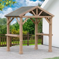 Westmann Holzpavillon BBQ Laval 6x7 natur 174 x 245 x 267 cm (L x B x H) von Westmann