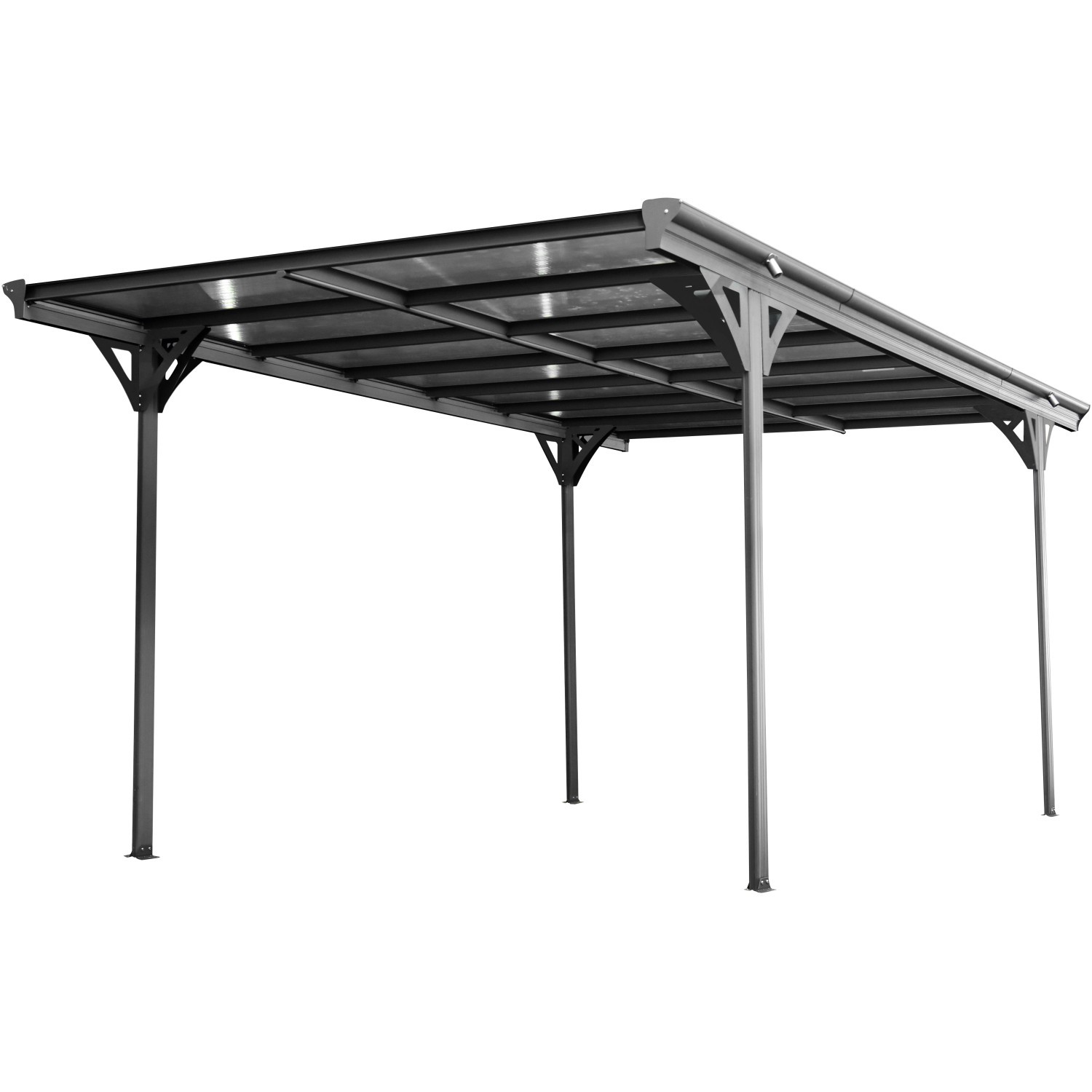 Westmann Flachdach-Einzelcarport Anthrazit 305 cm x 503 cm von Westmann