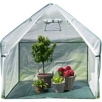 Westmann - Foliengewächshaus Winterzelt mit Boden Peperoni, weiß, 180 x 180 x 200 cm (t x b x h) von Westmann