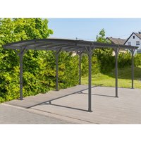 Metall Carport Stockholm mit Runddach aus Doppelstegplatten, 576 x 300 x 220 cm anthrazit 17 m² - Westmann von Westmann